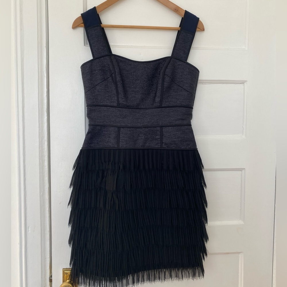 Zac Posen Navy and Black Layered Dress - New Years